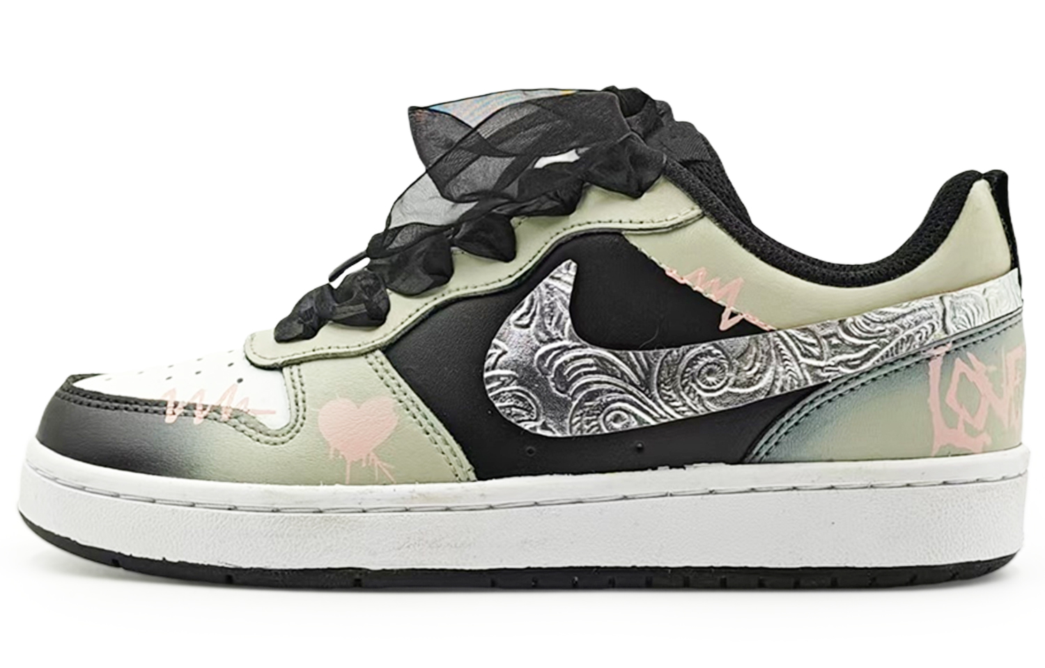 

Детские кроссовки для скейтбординга Court Borough Low 2 Low Top для подростков Nike, черный/серый