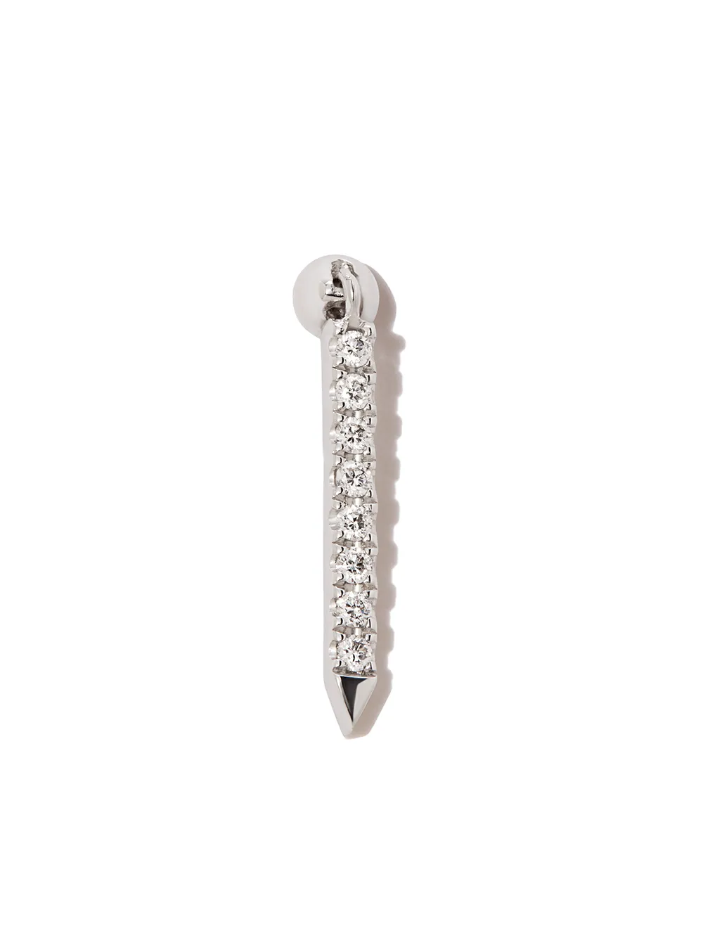 

Серьга Eternity Bar из белого золота с бриллиантом MARIA TASH, серебяный
