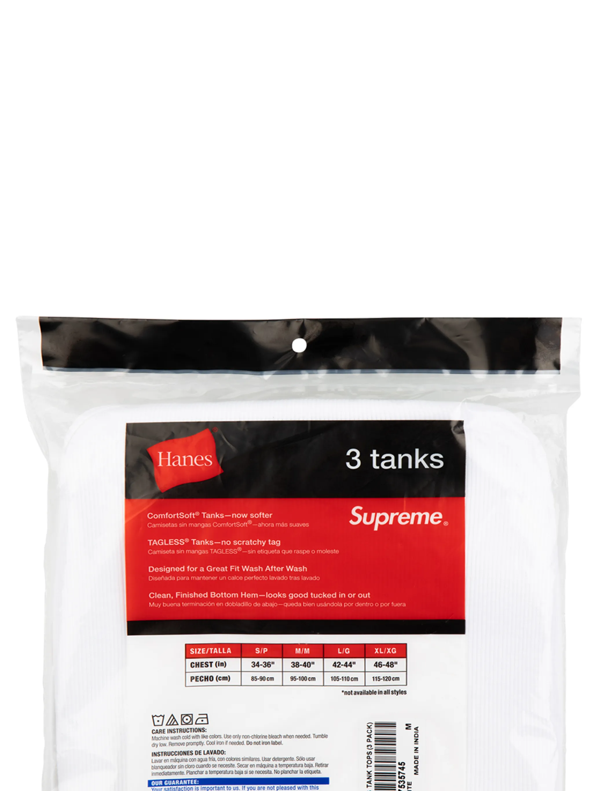Комплект из трех топов Hanes Supreme, белый — фото 3