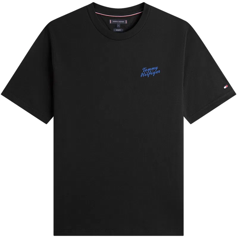 Футболка Tommy Hilfiger с круглым вырезом черная