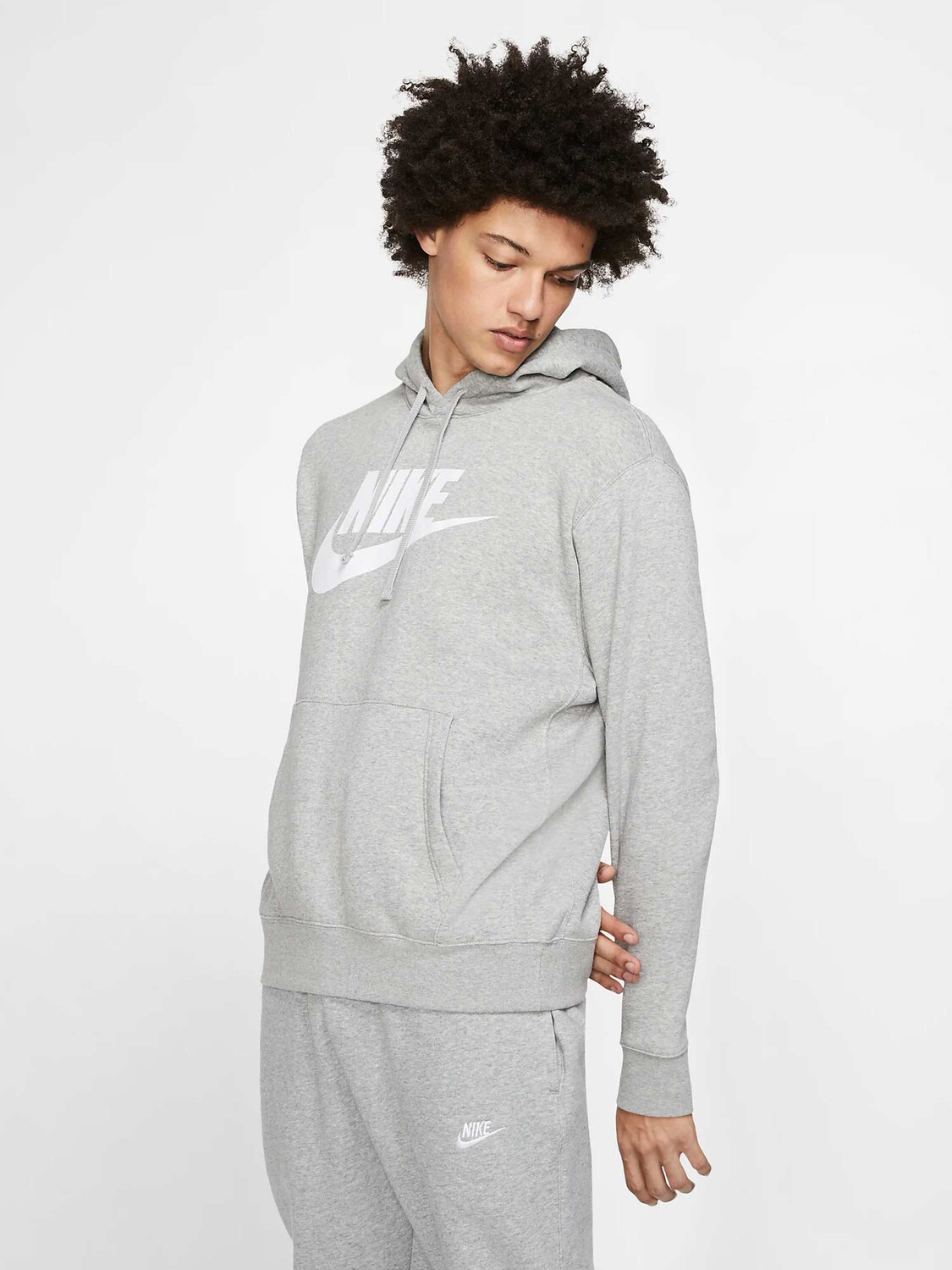

Толстовка Nike M CLUB HOODIE PO BB, серый