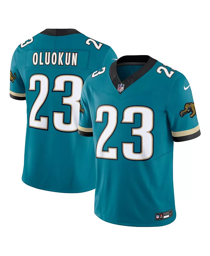 

Мужская футболка Foye Oluokun Teal Jacksonville Jaguars Prowler Throwback Vapor F.U.S.E. Limited Nike