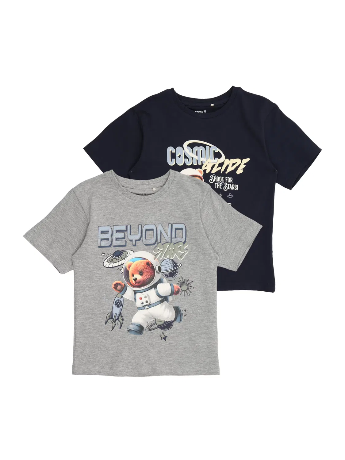 Футболка 'NMMDIFUS' Name It, Navy/Mottled Grey