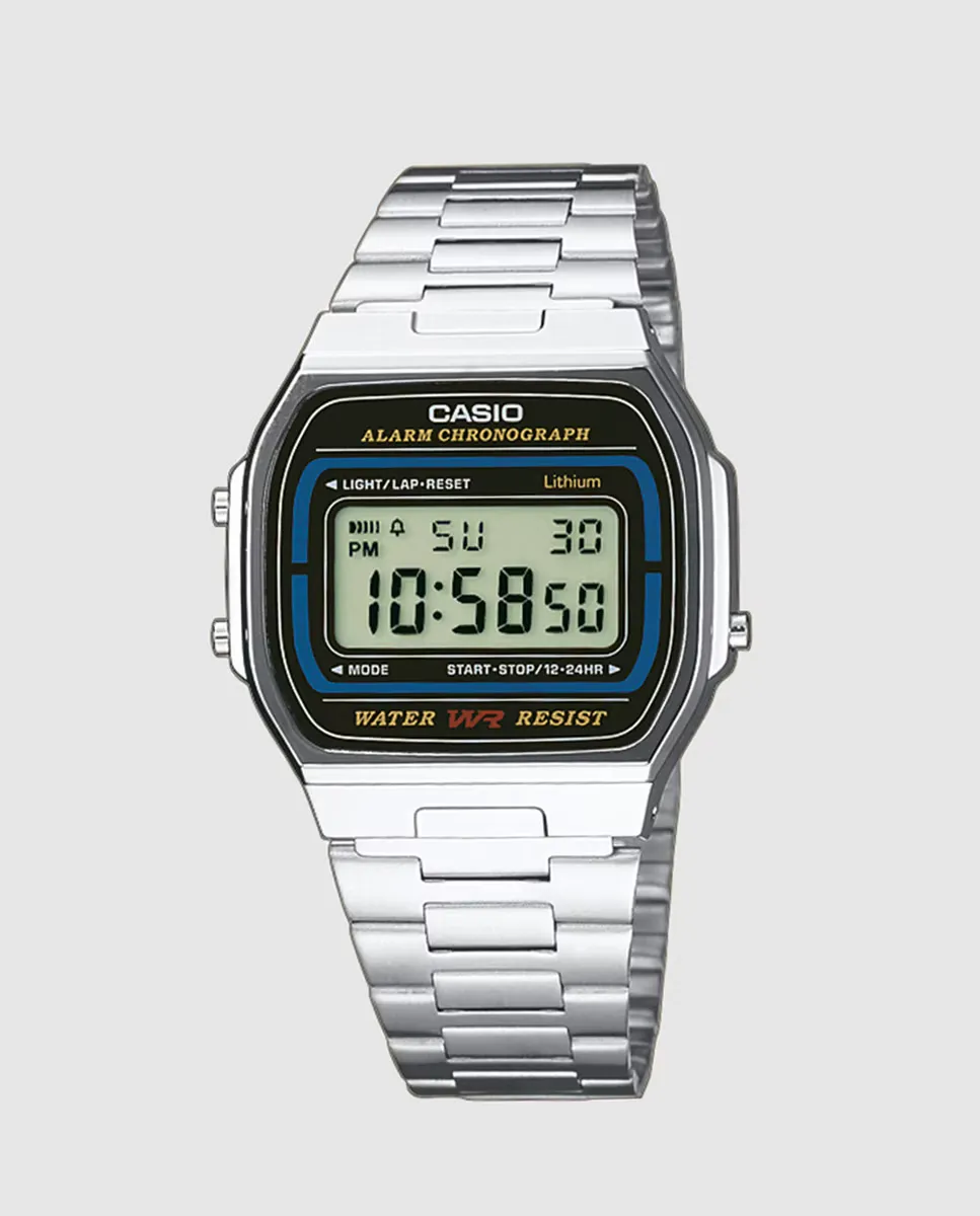 

Casio Collection A164WA-1VES Винтажные мужские часы, серебряный