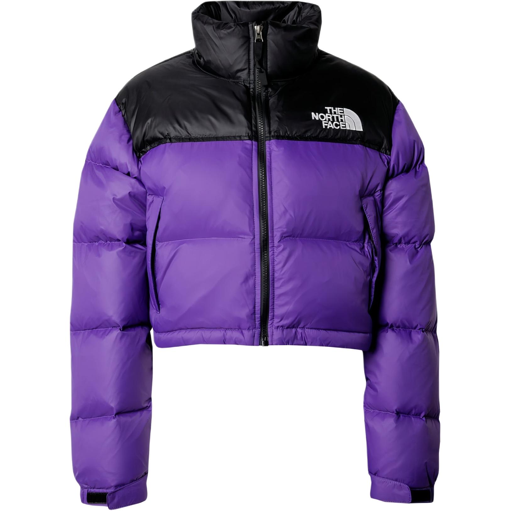 

Пуховик Nuptse в стиле колор-блок The North Face, фиолетовый