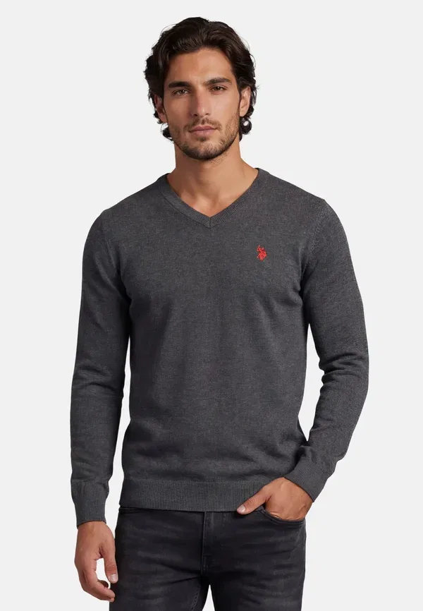 Джемпер Usphil U.S. Polo Assn, антрацит красный