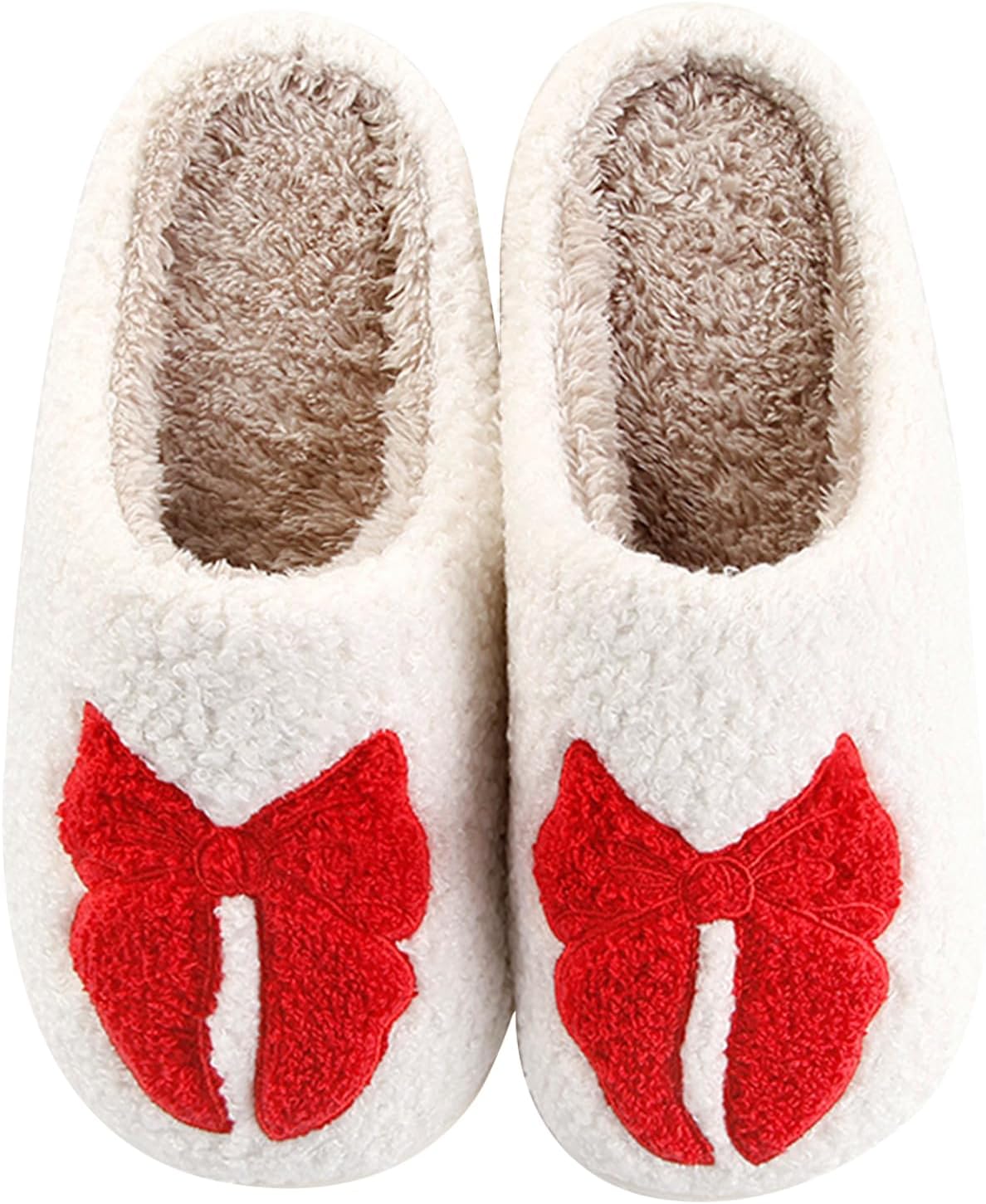 

Тапочки с тыквой на Хэллоуин для женщин и мужчин, милые мультяшные тапочки с плюшевой подкладкой и комфортной мемори-пеной Ussolyw, красный