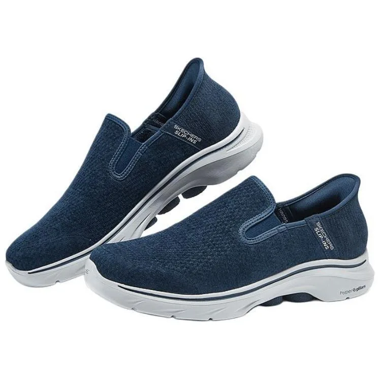 Skechers GO WALK 7 Abrasion Resistant низкие повседневные кроссовки мужские синие — фото 4