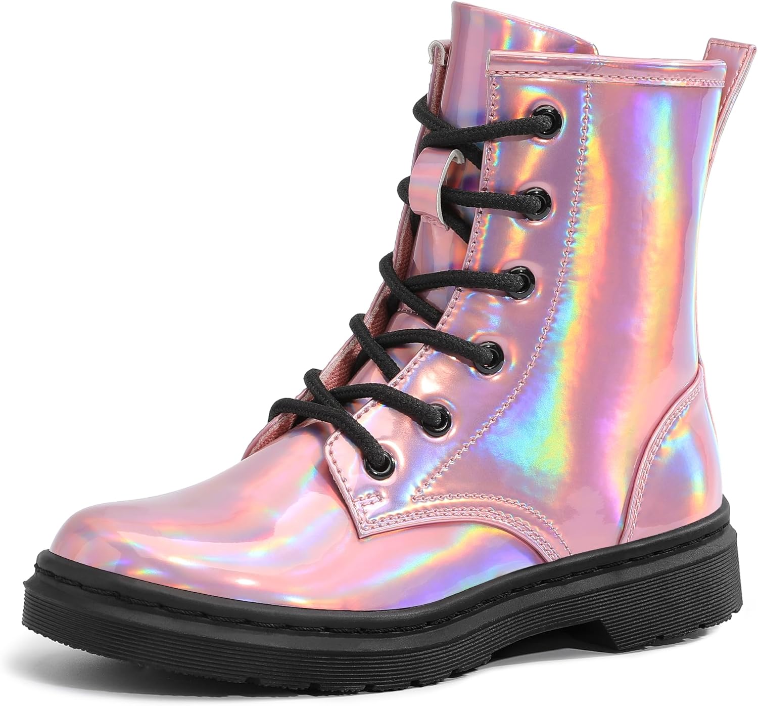 

Ботильоны для девочек shoeslocker с боковой молнией и шнуровкой - стильная и удобная обувь с блестками для малышей, детей младшего и старшего возраста, Pink