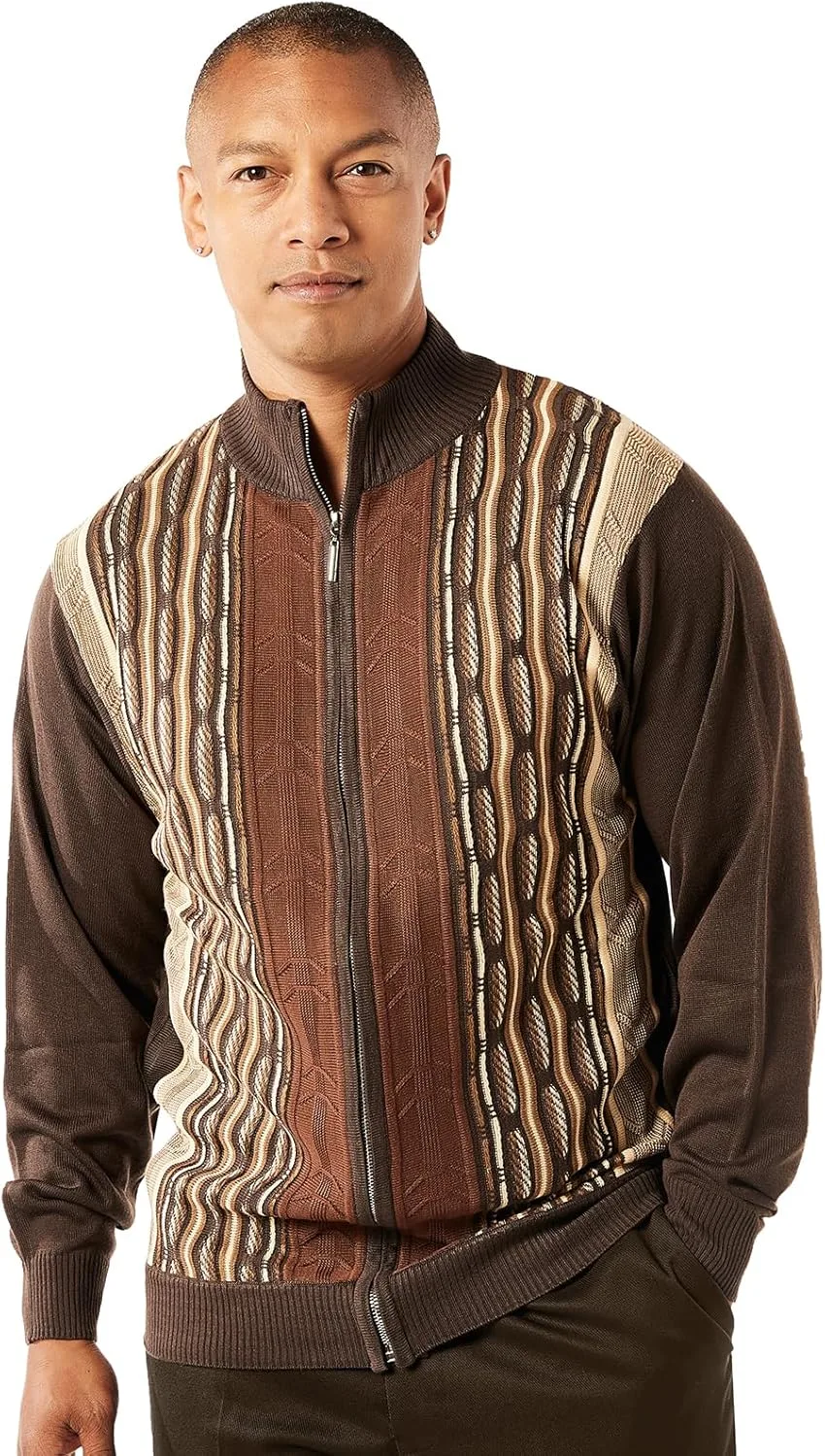 

STACY ADAMS мужской свитер, Modern Cable Knit Jacquard