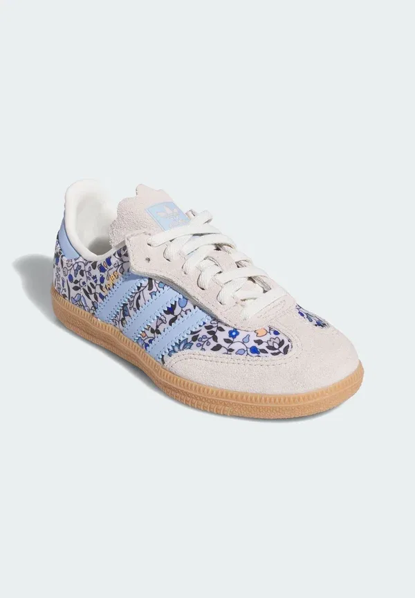 Кроссовки Adidas Originals Samba OG Liberty London Comfort Closure Elastic, сине-бежево-желтый — фото 2