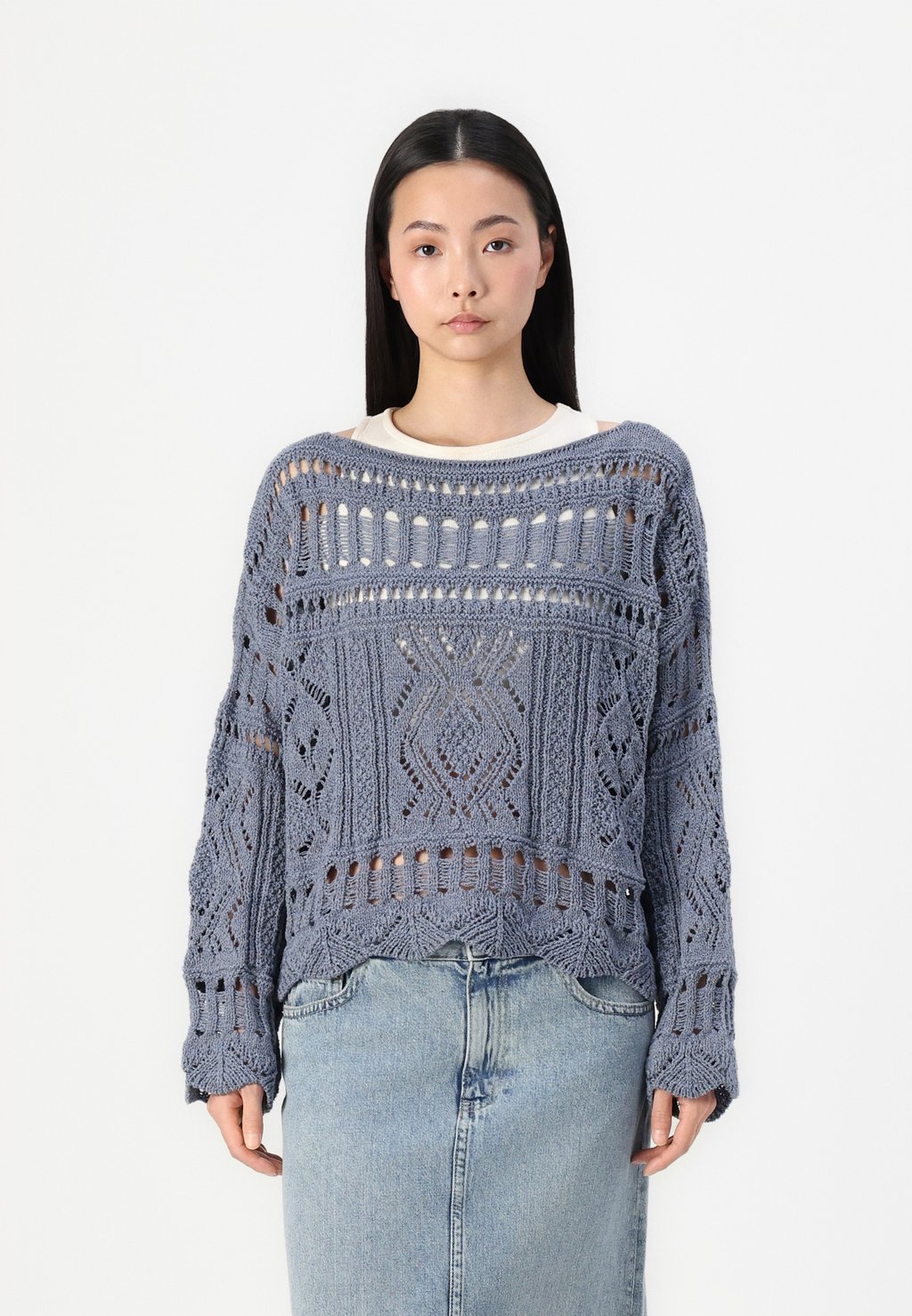 

Джемпер OPEN STITCH JUMPER BDG Urban Outfitters, деним