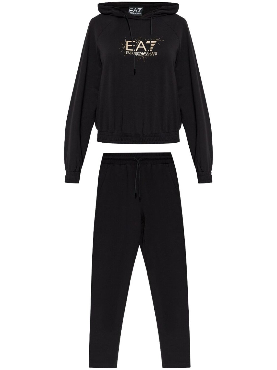 

Спортивный костюм с логотипом Ea7 Emporio Armani, черный