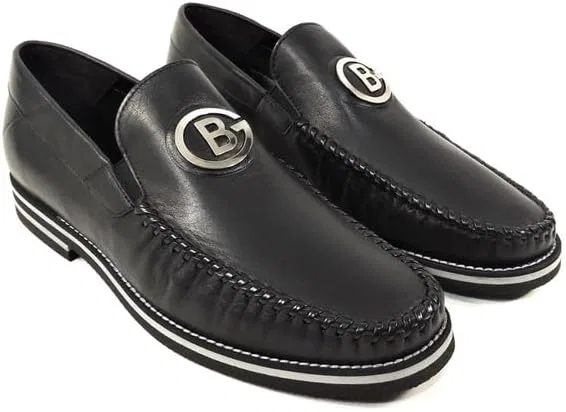 Лоферы кожаные Baldinini Black — фото 4