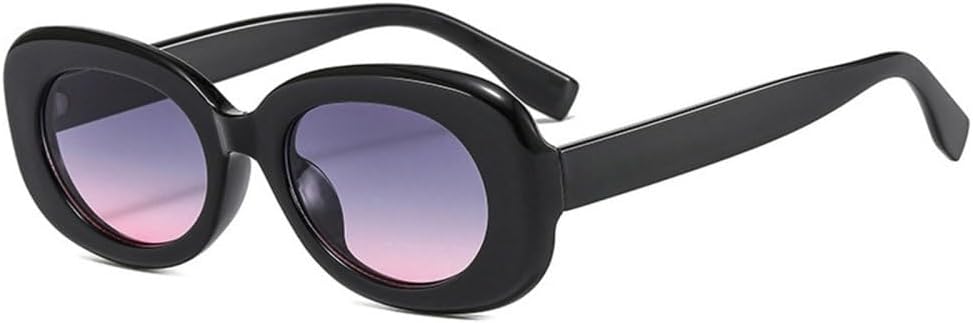 

Ретро овальные женские солнцезащитные очки, модные зелено-оранжевые очки с защитой от УФ-излучения UV400, трендовые мужские солнцезащитные очки с градиентным переходом цвета, L18855 generic, Black Gray Pink