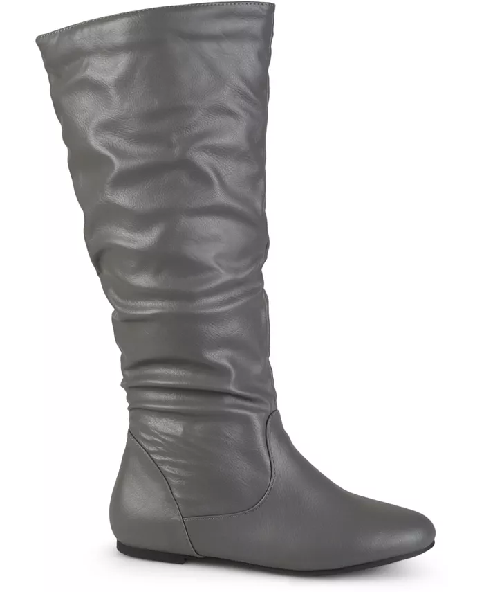 Женские сапоги Jayne Extra Wide Calf Slouchy до колена с широким голенищем Journee Collection, серый — фото 2