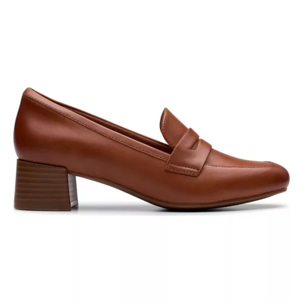 Женские туфли Iridessa Sky на блочном каблуке Clarks, цвет dark tan leather — фото 2