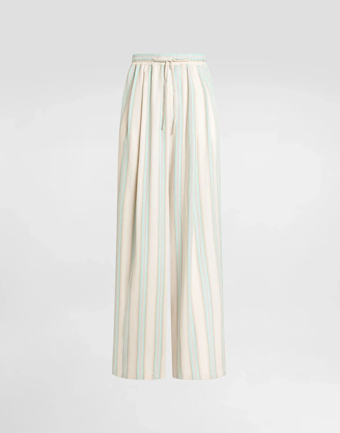 Брюки Striped canvas vanity DOLCE & GABBANA, бежевый