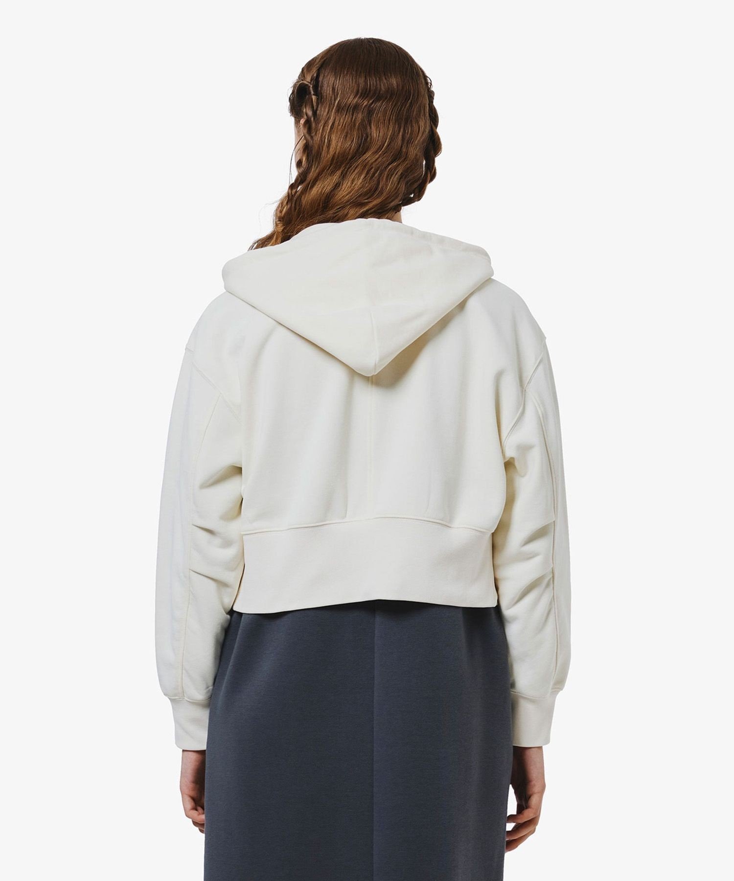 Толстовка LACOSTE Off white на молнии, с флисовой подкладкой — фото 2