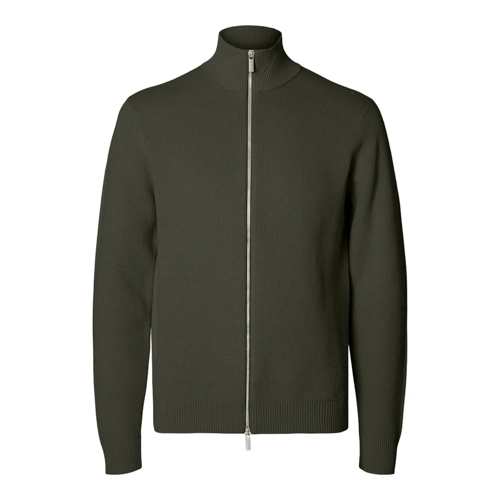 

Свитер Selected Dane full zip, зеленый