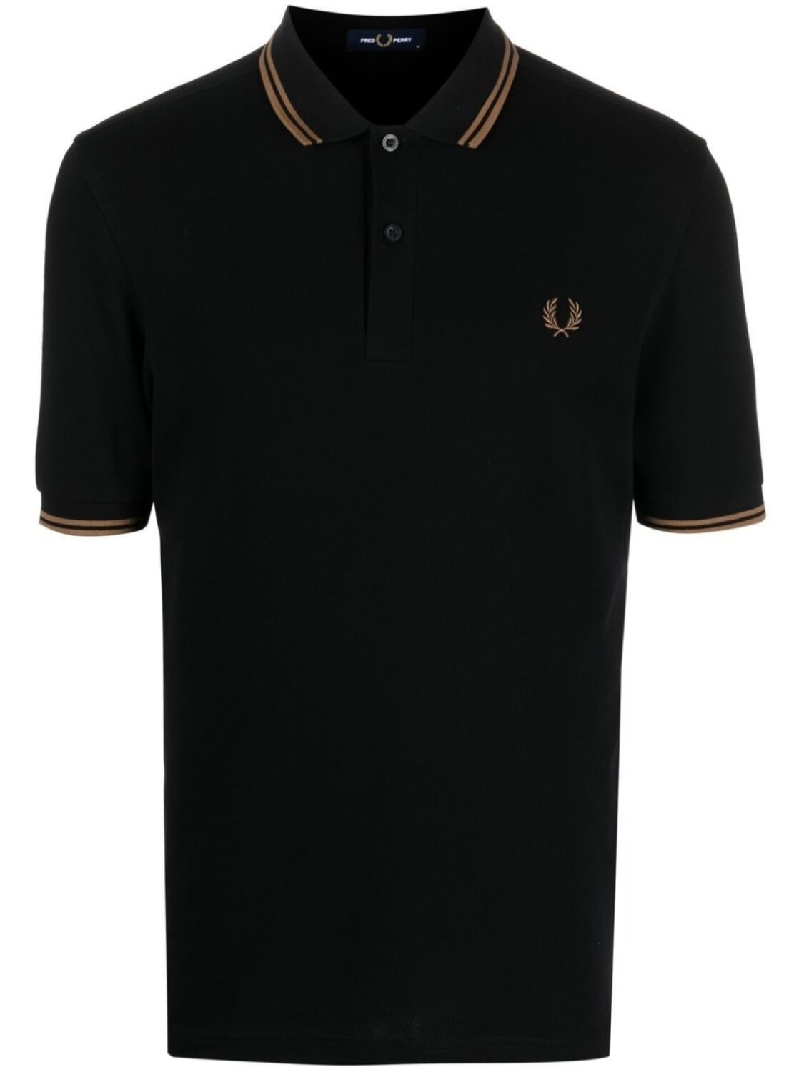 

Fred Perry рубашка поло с вышитым логотипом, черный
