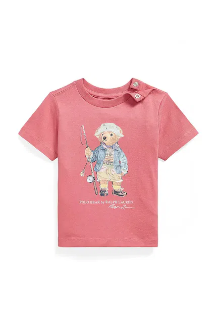 Футболка с принтом Polo Ralph Lauren, розовый