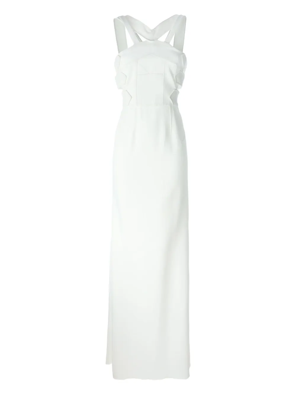 

Длинное платье с лямками на спине Roland Mouret, белый