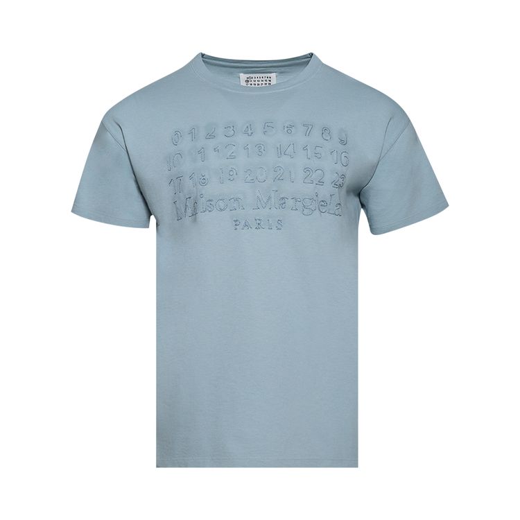 

Футболка Maison Margiela Logo Print T-Shirt 'Baby Blue', синий
