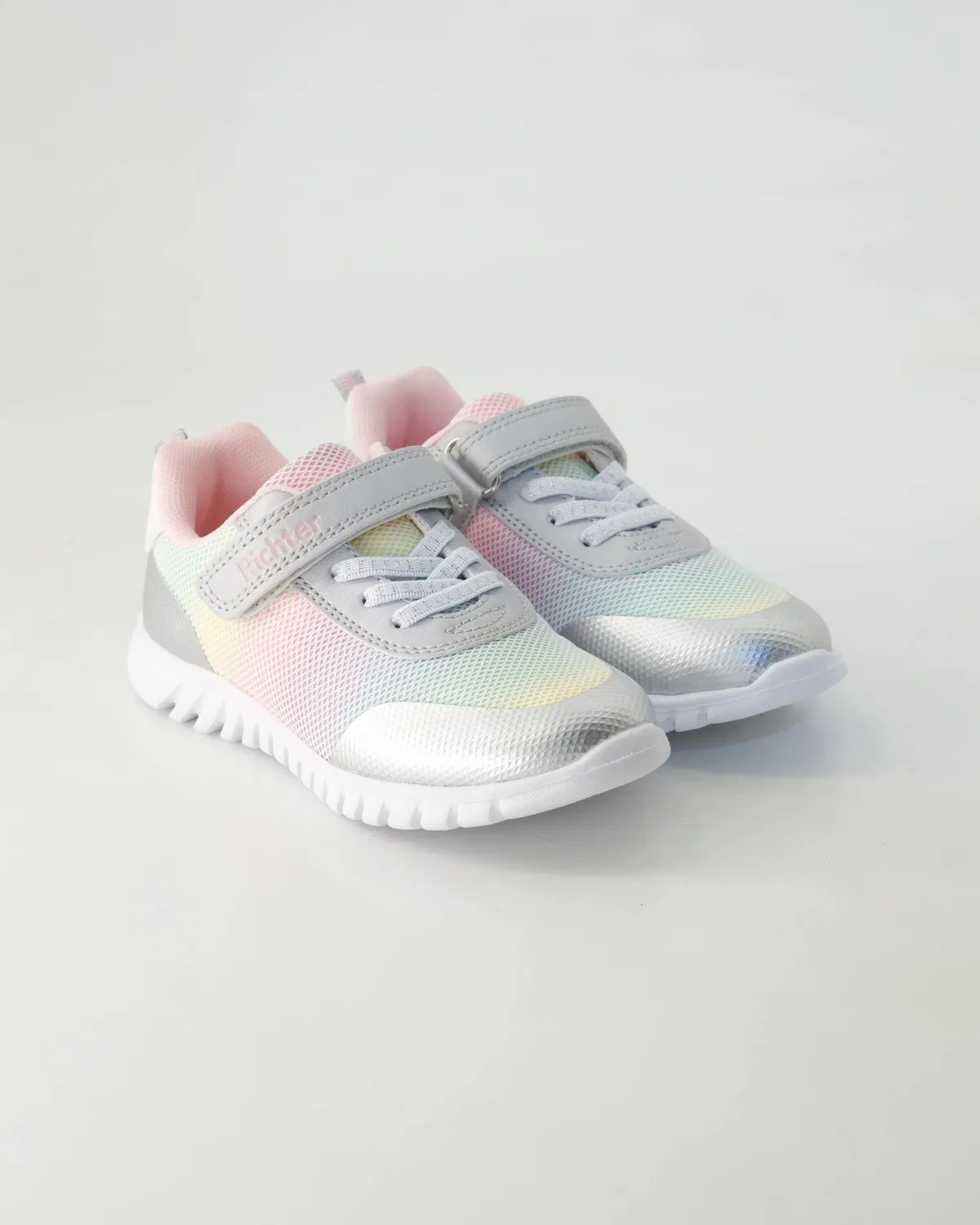 Кроссовки на липучке, Richter Shoes, серебряный