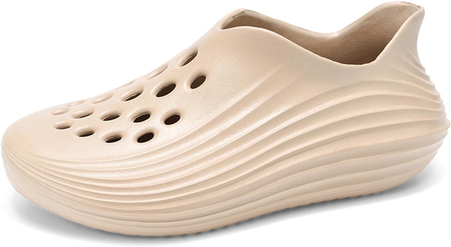 

Мужские слипоны из пены с вырезами, стиль Foam Runner, легкие, прочные, из материала EVA, дышащие, мягкие пляжные сандалии с вентиляцией для мужчин Inkuil, хаки