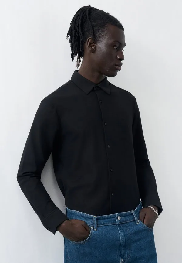 Повседневная облегающая рубашка Calvin Klein, Black