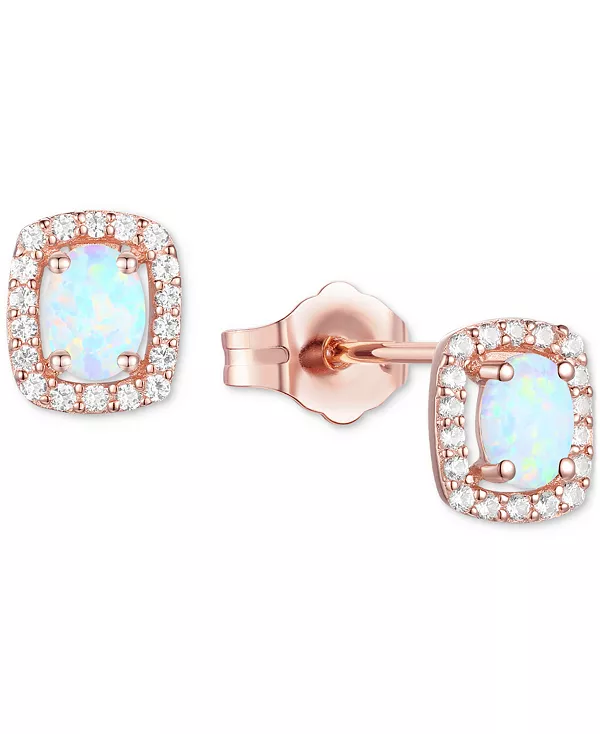 

Серьги-Гвоздики с овальным венцом из стерлингового серебра с выращенными в лаборатории сапфирами (3/8 карата, tw) и выращенными в лаборатории белыми сапфирами (1/8 карата, tw) (также с другими драгоценными камнями) Macy'S, opal