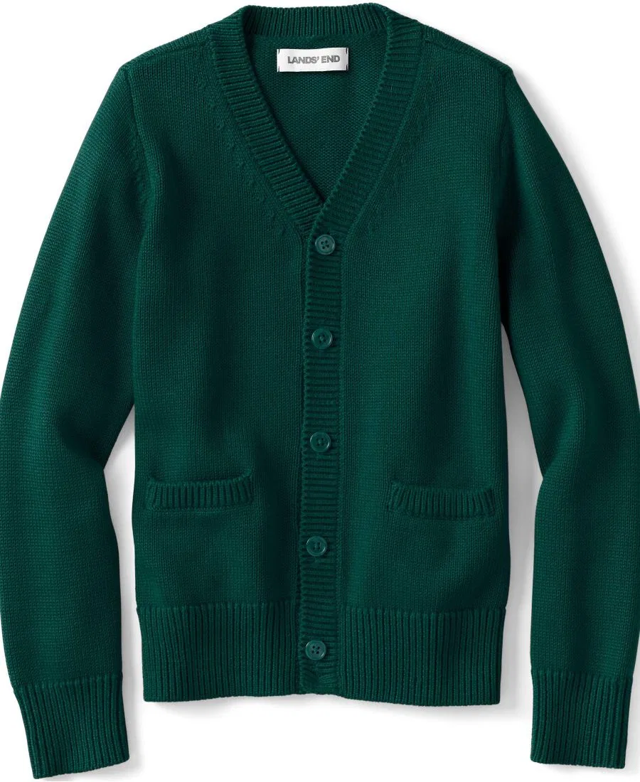Кардиган Girls Legacy Varsity Lands' End, зеленый — фото 4