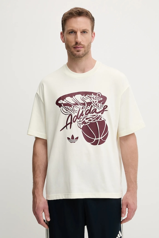 

Футболка Hot Shot Tee Adidas Originals, бежевый