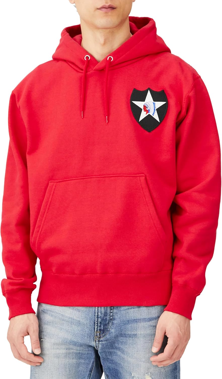 

Толстовка с капюшоном в стиле F, нашивка с гербом армии США, плотность ткани 12,4 унции, флисовая подкладка, красный цвет F-Style