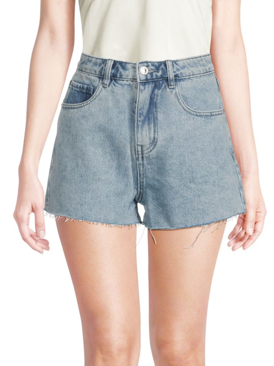 

Джинсовые шорты с потертостями WeWoreWhat, синий