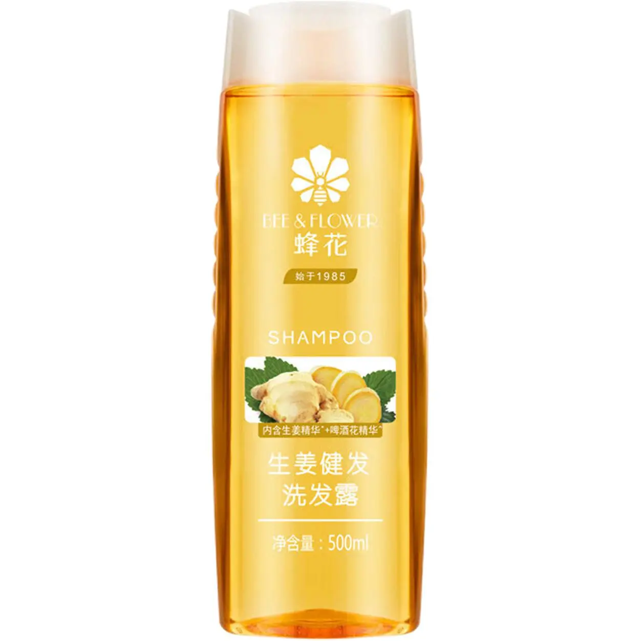 

Имбирный шампунь для здоровья волос очищение, разглаживание, объем и пышность 600мл*2/750мл*2 бутылки BEE &FLOWER