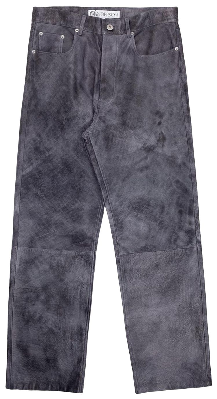 

Брюки JW Anderson Straight Leg Leather Trousers 'Grey', серый