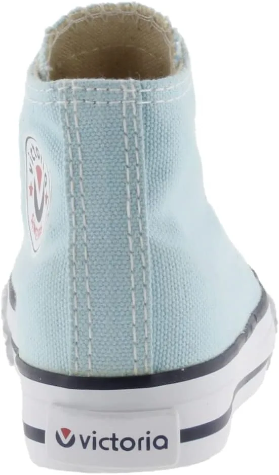 Детские высокие кеды Victoria Unisex Tribu из парусины с резиновым носком, модель 106500, небесно-голубой/небесно-голубой — фото 3