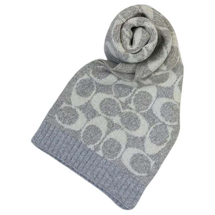 

COACH Вязаный шарф Unisex Gray Birch Wood Color