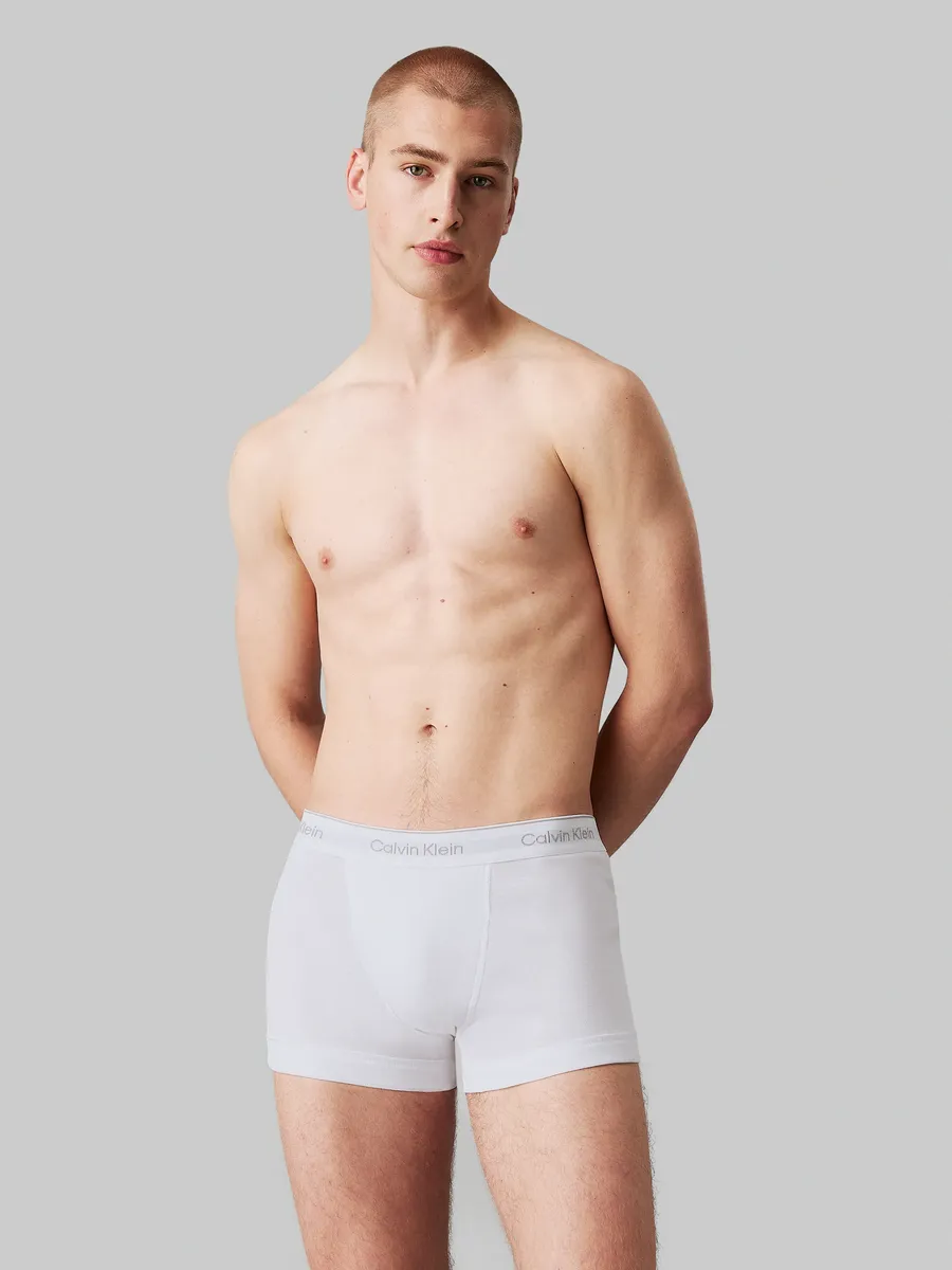 Calvin Klein Underwear Трусы "TRUNK 3PK" (3 шт. в упаковке), с эластичным поясом с логотипом (3 шт.), белый — фото 2