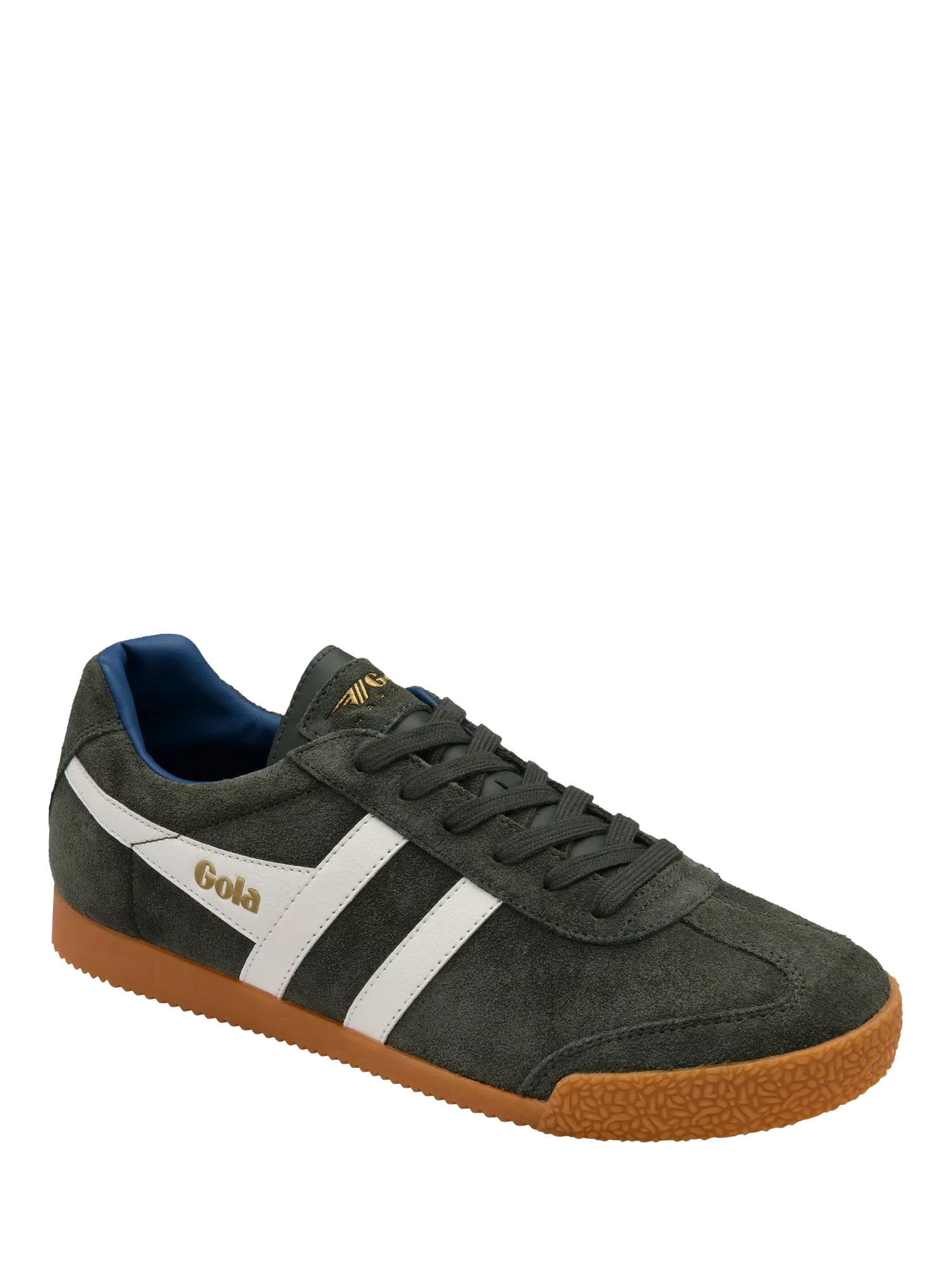 Замшевые кроссовки Harrier на шнуровке Gola, Dark Khaki Off White — фото 2