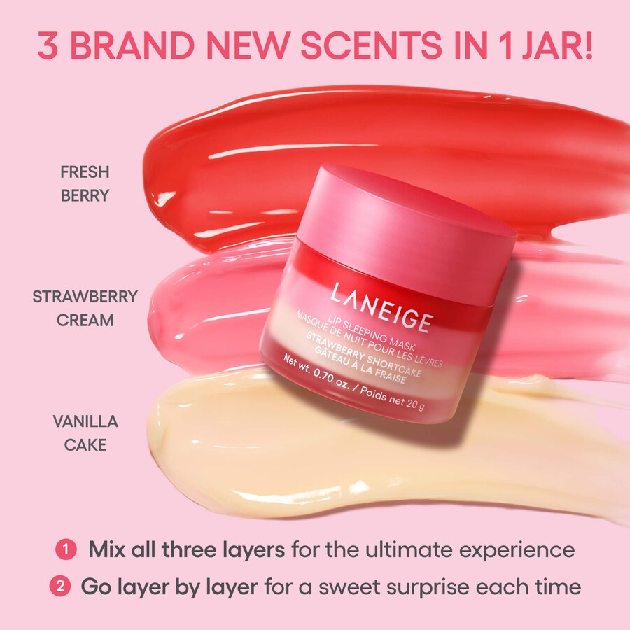 Ночная маска для губ Laneige Lip Sleeping Mask, Strawberry Shortcake, 20 г — фото 3