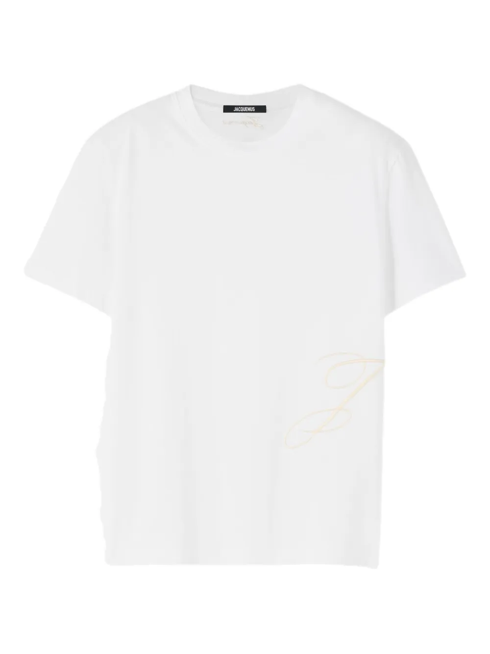 

Футболка с вышитым логотипом JACQUEMUS, белый