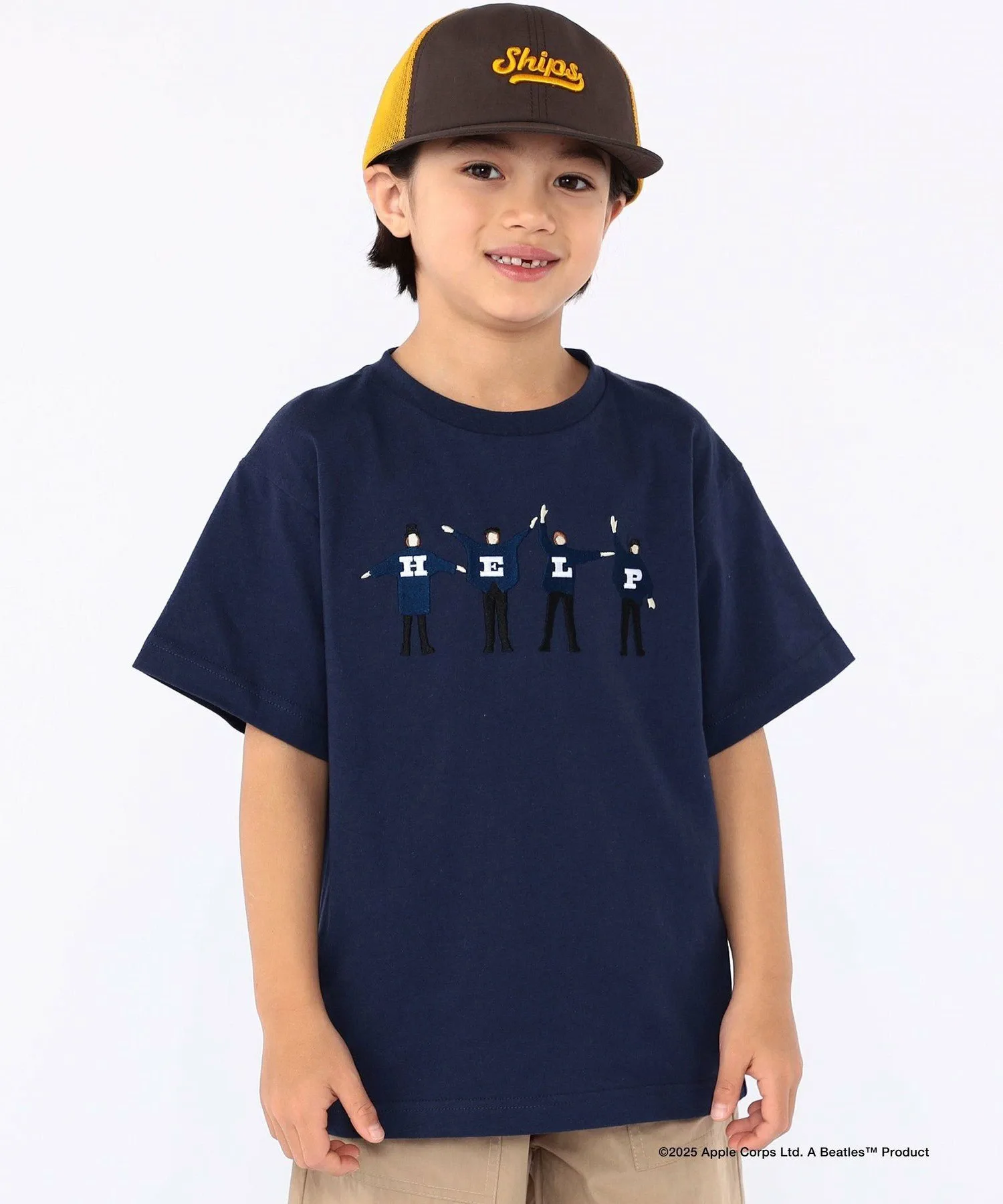 Детская футболка с коротким рукавом THE BEATLES (100-130 см) SHIPS KIDS, Navy