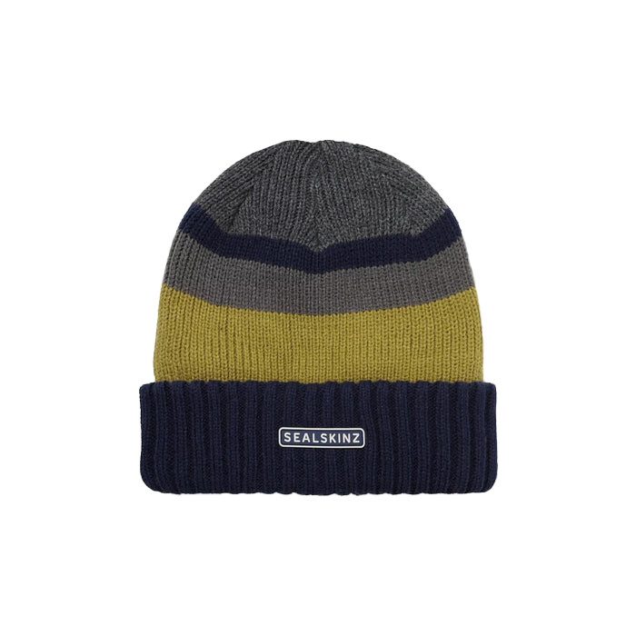 

Шапка Sealskinz Cromer, цвет Navy/Green/Beige