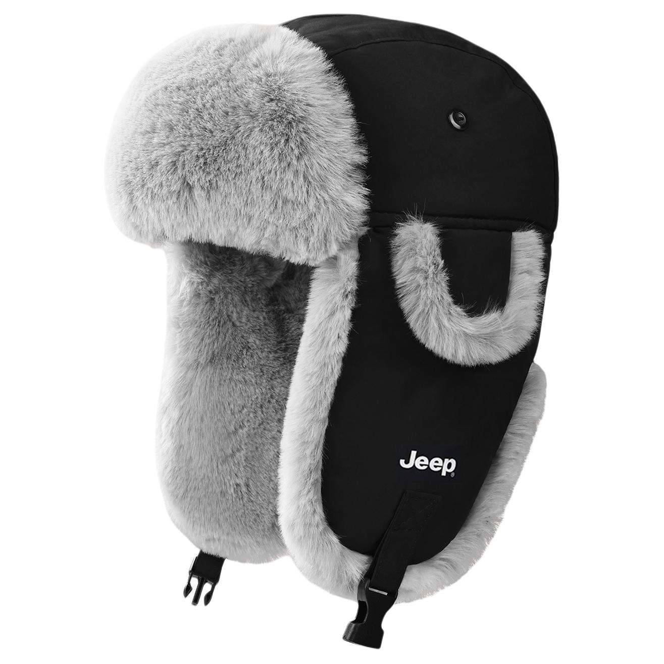 

Траппер-кепка из полиэстера для спорта и отдыха, унисекс Jeep, черный[thickened and fleece-lined, cold-resistant thermal]