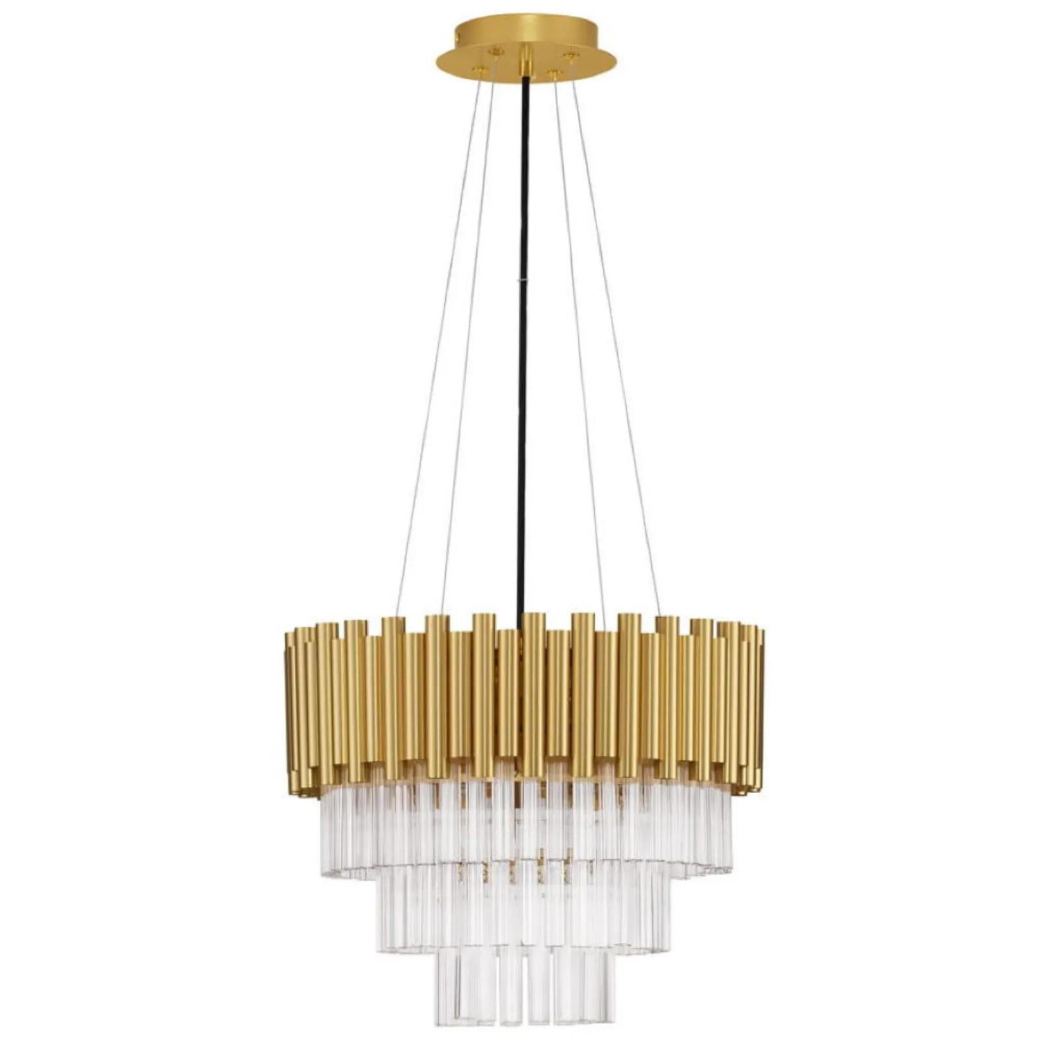 

Подвесная лампа click-licht, 19,5x19,5x120 см, золотой/прозрачный