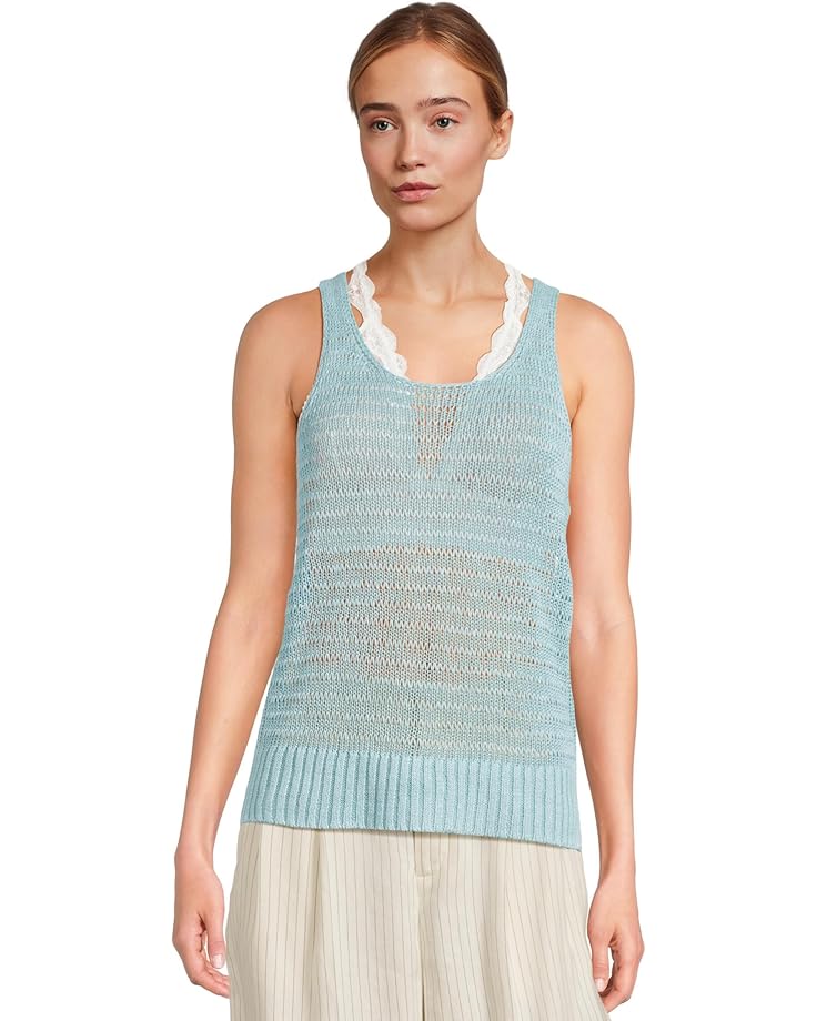 

Топ Madewell Linen Vera Scoop Tank, цвет Dusty Aqua