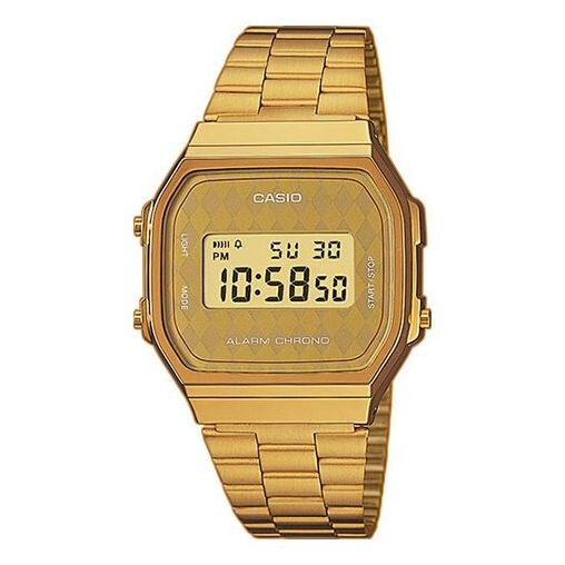 

Часы CASIO Quartz Waterproof Unisex Mens Gold Digital, желтый